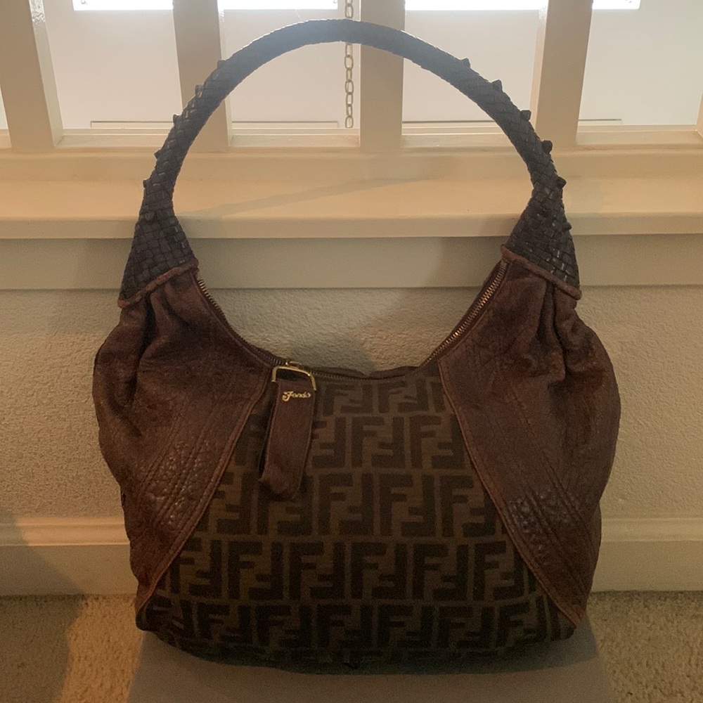 Fendi Zucca Spy Hobo Bag